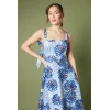 Women's Elegant Sleeveless Floral Print Cat Out Midi New Fashionable Casual Dress