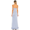 Exquisite Side split dress Sleeveless Backless Cascading ruffles Strapless Women's Dress