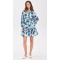 Women New Elegant Long Sleeves With Elastic Cuffs Ruffled Hem Mini Dress Casual Dresses