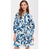 Women New Elegant Long Sleeves With Elastic Cuffs Ruffled Hem Mini Dress Casual Dresses