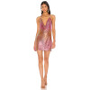 OEM Women Fashion Sequins Sleeveless Backless Strap Side split Sexy Woman's Dress