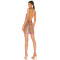 OEM Women Fashion Sequins Sleeveless Backless Strap Side split Sexy Woman's Dress