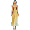 Trendy Sleeveless Backless Non slip Neckline Ruched Cups Back Side Cut out Dress for Women
