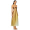 Trendy Sleeveless Backless Non slip Neckline Ruched Cups Back Side Cut out Dress for Women