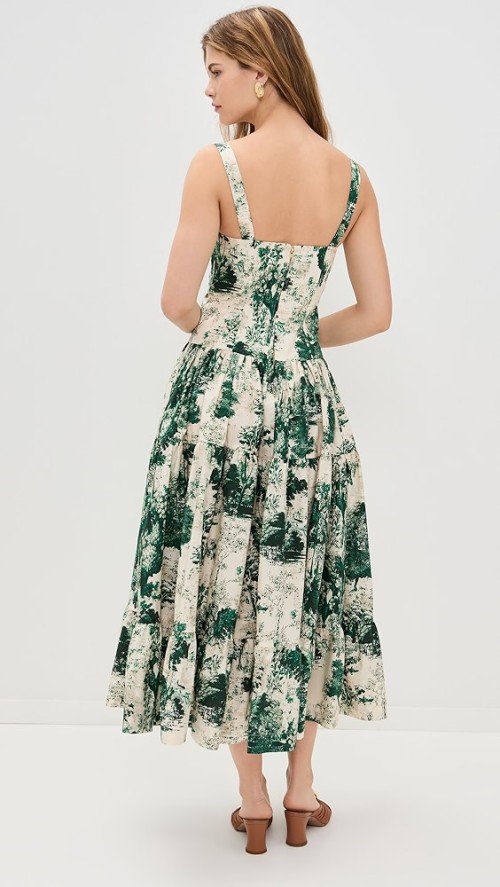 Customized High Quality Sweetheart Neckline Floral Printed Sleeveless Open Back Casual Dress