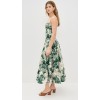 Customized High Quality Sweetheart Neckline Floral Printed Sleeveless Open Back Casual Dress