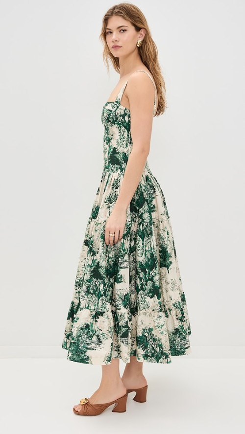 Customized High Quality Sweetheart Neckline Floral Printed Sleeveless Open Back Casual Dress
