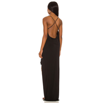 New Design 2025 High Quality Sexy Back Cross Band Sleeveless Side split Woman's Dress