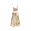 Women's 2025 Summer Short Dress V Neck Sleeveless Open Back Casual Beach Party Dresses