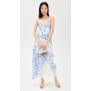 Women New Elegant V neck sleeveless  lace stitching Midi Casual Fashion Dress