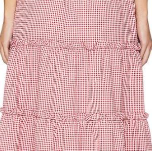 Women's New Fashion Custom Logo Sweet Checkered Casual Bow Strap Sleeveless Dress