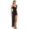 Elegant Stylish Customized Adjustable Backless Chiffon Uneven Hem Ruffled Trims Dress for Ladies