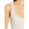 High-low Hem Dress Round Collar Exquisite Polka-Dot Ruffled Sleeveless Casual Dress