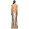 New Style One Shoulder Sleeveless Open Back Medium Weight Sequined Elegant Ladies' Dress