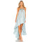 New Fashion Custom Logo Tassel Halter Dress Asymmetric Hem Backless Woman's Dress