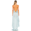 New Fashion Custom Logo Tassel Halter Dress Asymmetric Hem Backless Woman's Dress