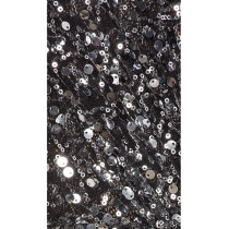 China Manufactory Ladies Fashion Net Fabric Sexy Alluring Mini Dress with Sequin Decoration At Hem