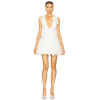 Ponte Fabric Featuring Bejeweled 3D Floral Accents Skirt with Boned Lining Mini Dress