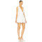 Ponte Fabric Featuring Bejeweled 3D Floral Accents Skirt with Boned Lining Mini Dress