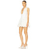 Ponte Fabric Featuring Bejeweled 3D Floral Accents Skirt with Boned Lining Mini Dress