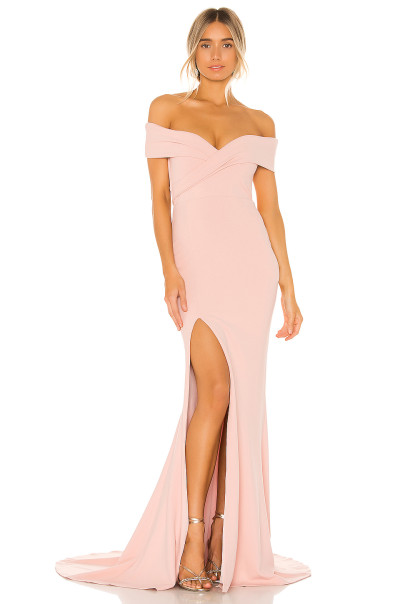 Exquisite Off Shoulder Side split Floor-length Fish-tail Bodycon Slim-fit Woman's Dress