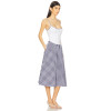 Casual Simplicity Freshness High quality Custom Logo Checkered Adjustable shoulder strap Midi Dress