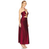 Sexy cross-neckline Halter-neck Side split Sleeveless Backless Woman's Long dress