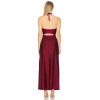 Sexy cross-neckline Halter-neck Side split Sleeveless Backless Woman's Long dress