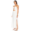 Sexy cross-neckline Halter-neck Side split Sleeveless Backless Woman's Long dress