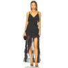 New Fashion Summer Custom logo Sleeveless Backless V neck Sexy Woman's High low Dress