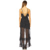 New Fashion Summer Custom logo Sleeveless Backless V neck Sexy Woman's High low Dress