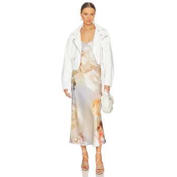 2025 Summer New Arrival Hot Selling Adjustable Straps Satin Fabric Slip on Ladies' Dress