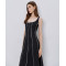 2025 New Design Deep round neckline Back Invisible Zipper Sleeveless Woman's Midi Dress