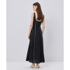 2025 New Design Deep round neckline Back Invisible Zipper Sleeveless Woman's Midi Dress