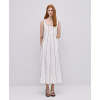 2025 New Design Deep round neckline Back Invisible Zipper Sleeveless Woman's Midi Dress