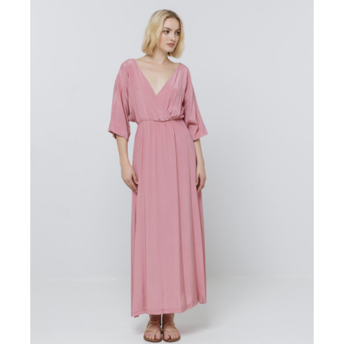 New Design Fashionable Mid-sleeveless V-neck Side split Casual Elegant Woman's dress