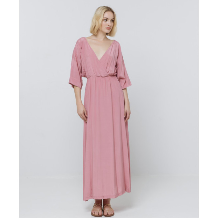 New Design Fashionable Mid-sleeveless V-neck Side split Casual Elegant Woman's dress