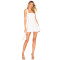 Best selling Customizable Elegant Sleeveless White Ruffled Hem Mini Sundress for Women