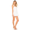 Best selling Customizable Elegant Sleeveless White Ruffled Hem Mini Sundress for Women