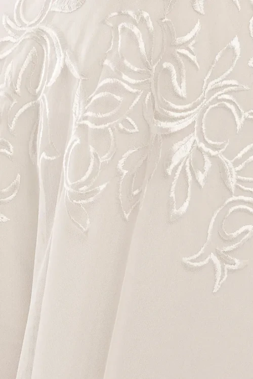 Women's 2025 Summer Long Dress V Neck Short Sleeve  Slim Embroidered Pattern Texture Party Dress