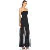 New Design High quality Sleeveless Off shoulder Strapless Mesh Paneled Woman's Dress
