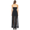 New Design High quality Sleeveless Off shoulder Strapless Mesh Paneled Woman's Dress