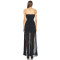 New Design High quality Sleeveless Off shoulder Strapless Mesh Paneled Woman's Dress