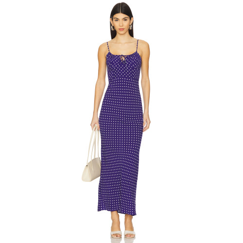 Elegant Casual New Design High quality Sleeveless Cut out Round polka Woman's Dress