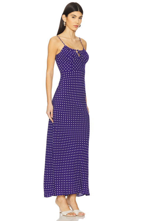 Elegant Casual New Design High quality Sleeveless Cut out Round polka Woman's Dress
