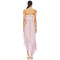 2025 New Fashionable Elegant Floral Halter Asymmetrical Ruffled Side split Woman's Midi Dress