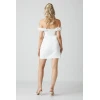 Women's Fashion Off Shoulder Solid Color Hip Wrap Ruffle High Waist Lady Dresses