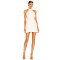 Red Crinkled Chiffon Sleeveless Backless Halter Neck Design Slight Ruffles Mini Dress