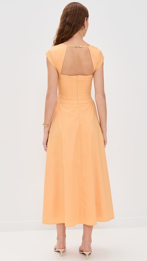Sexy  Short Sleeve Solid Color Hip Wrap High Waist Open Back Fashion Casual Dress