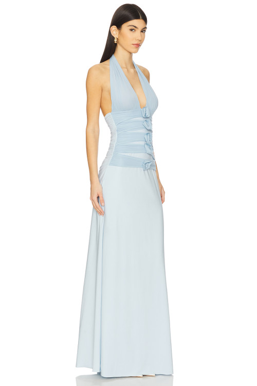 Fashionable Halter neck New Design Sexy Gentle Backless Elegant Woman's Long Dress